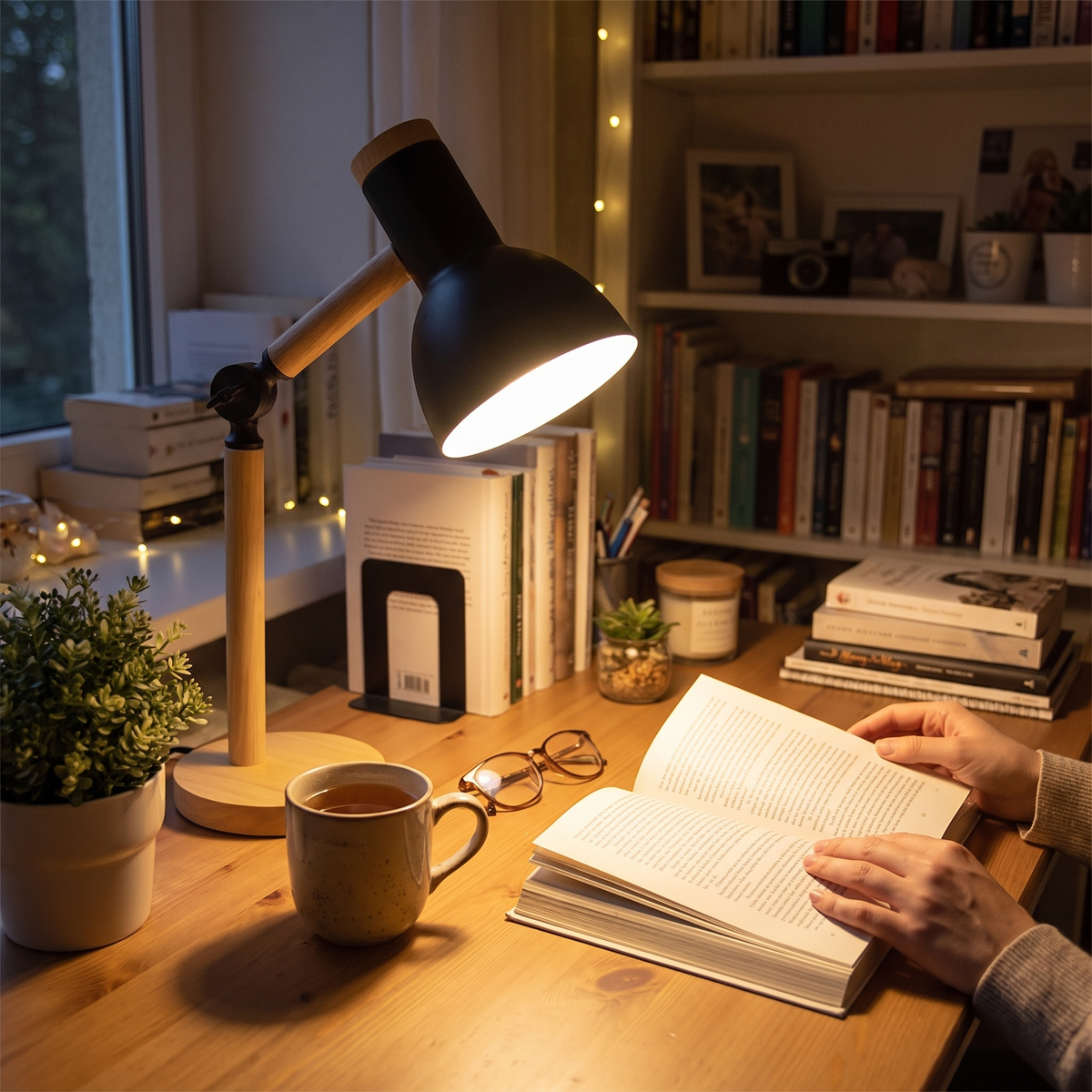 Nordic Wooden Desk Lamp | Adjustable Modern Table Light